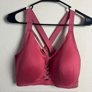 Victoria Sport Bra 36DD Crossback Lightly Padded Workout Activewear Coral